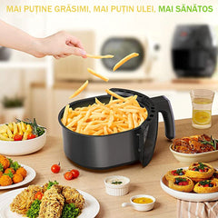 Air Fryer - friteuza cu aer cald, capacitate 6L, 1500W, gatire fara ulei